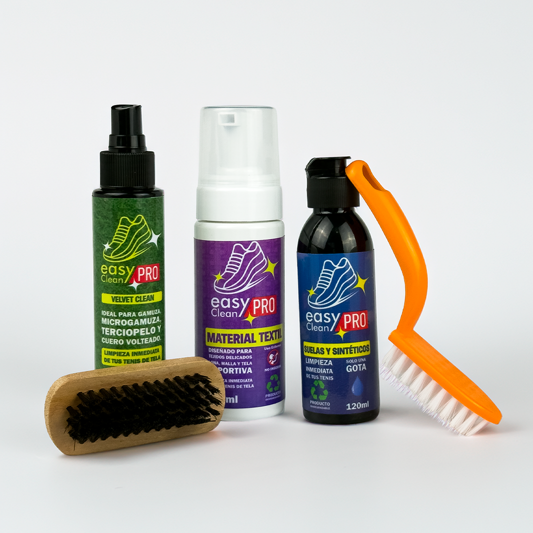 Combo Pro: Limpiador Textil + Limpiador Suela + Limpiador Gamuza. Easy Clean Pro